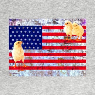 Chicken US Flag T-Shirt